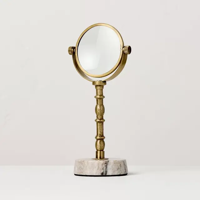 8" Decorative Brass and Marble Magnifying Glass - Hearth & Hand™ with Magnolia