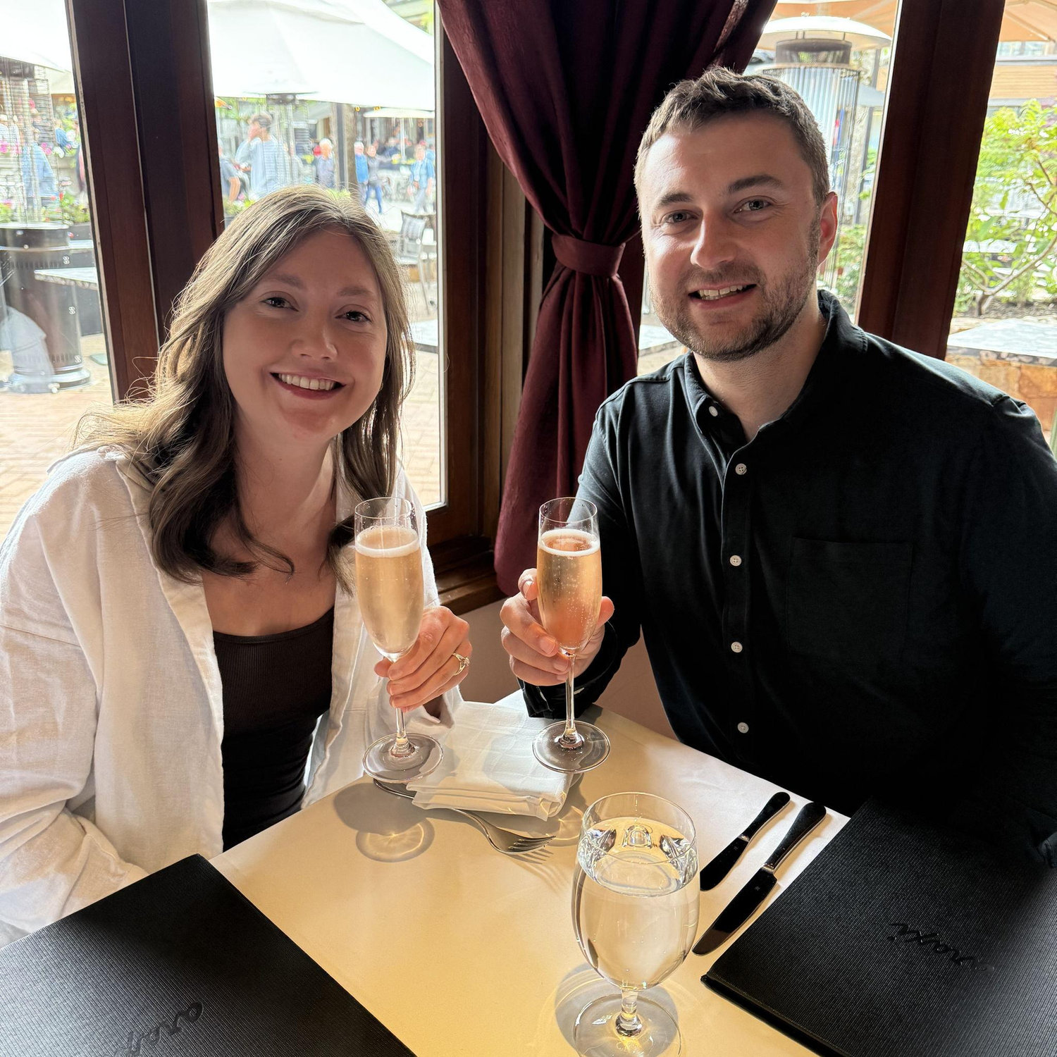 First dinner as an engaged couple in Whistler
