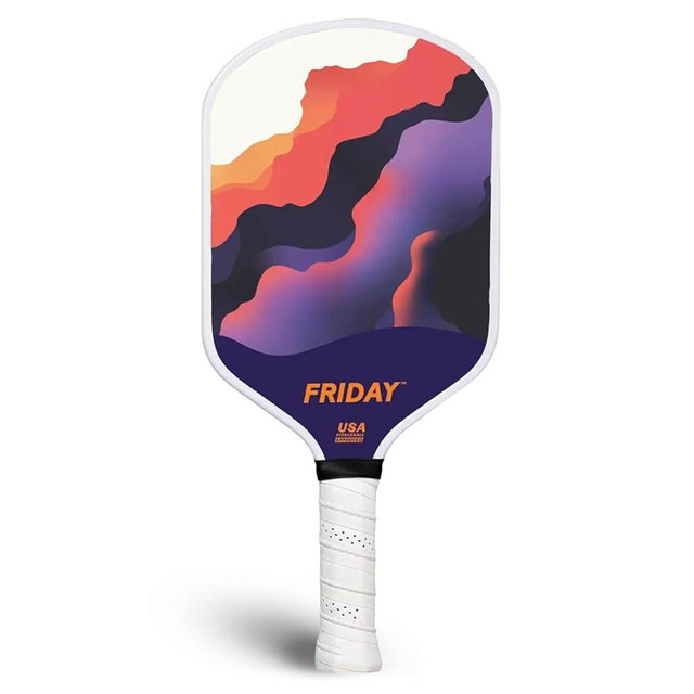 Friday Pickleball Paddle, USA Pickleball Approved, Durable Carbon Fiber, Thermoformed Unibody Design, Honeycomb Core, Gritty Surface for Spin | Durable Carbon Fiber, Honeycomb Core