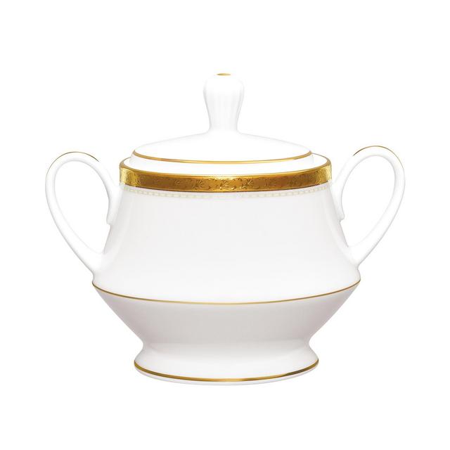 Noritake Charlotta Gold Sugar with Cover