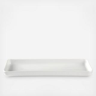 White Fluted Oblong Dish