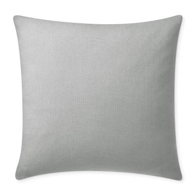 Reversible Belgian Linen Pillow Cover, Grey/Oyster