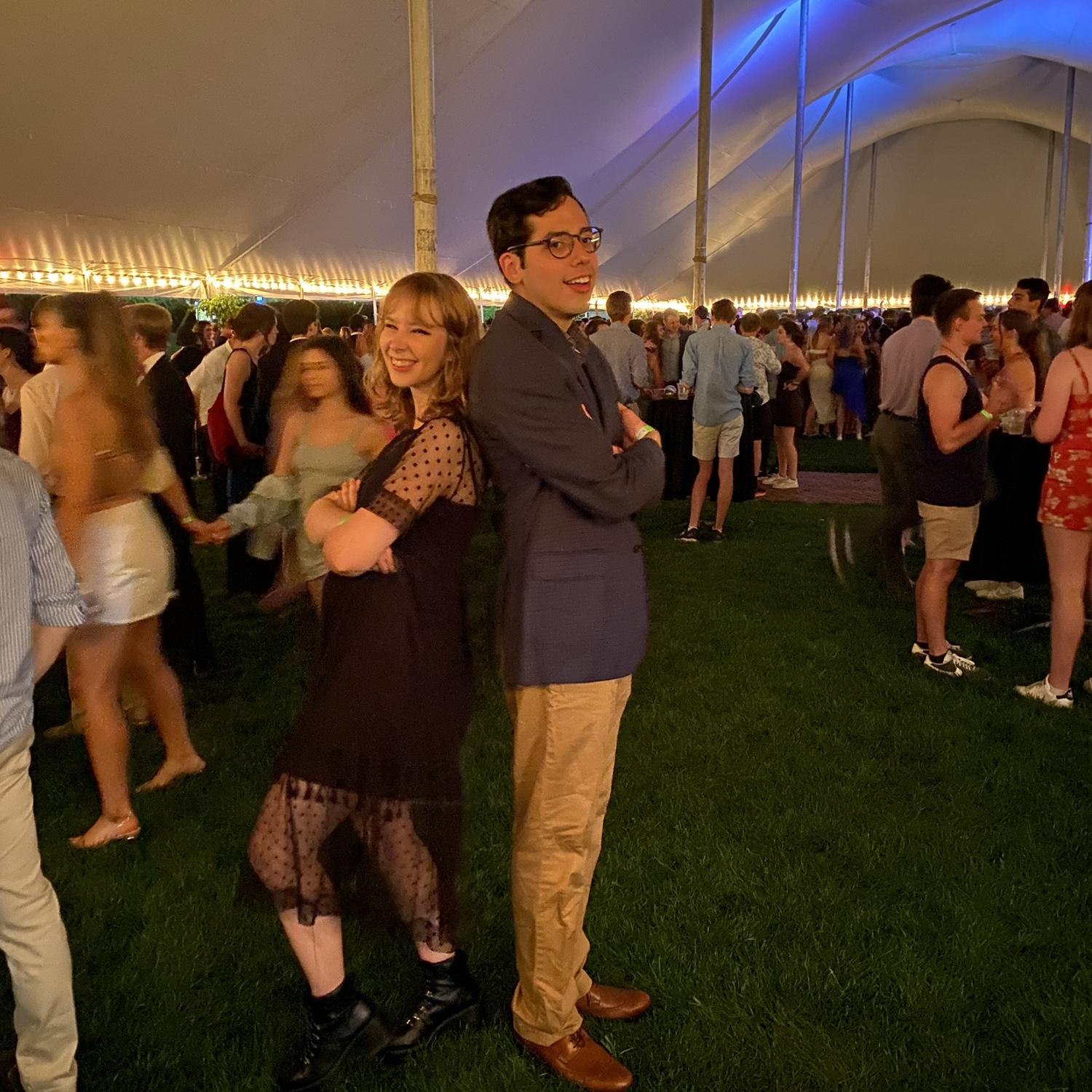 Senior ball at William & Mary! A rare unmasked photo for Pedro and Martha’s early years