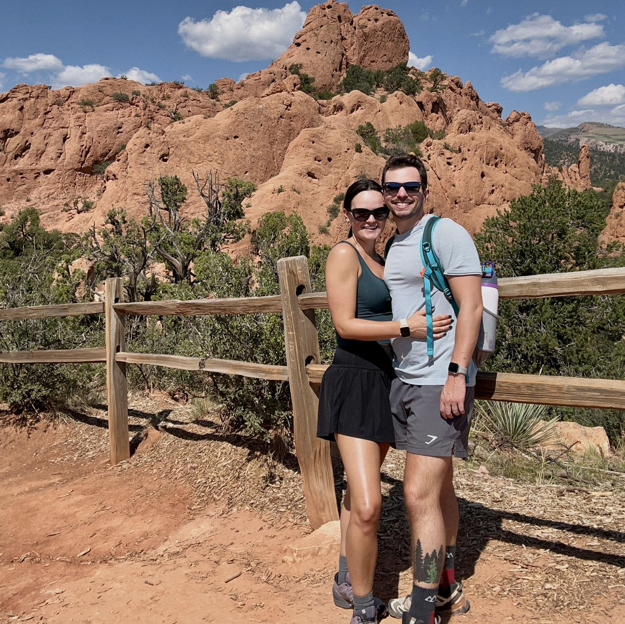 When we visited Garden of the God's while he was on rotation in Colorado.