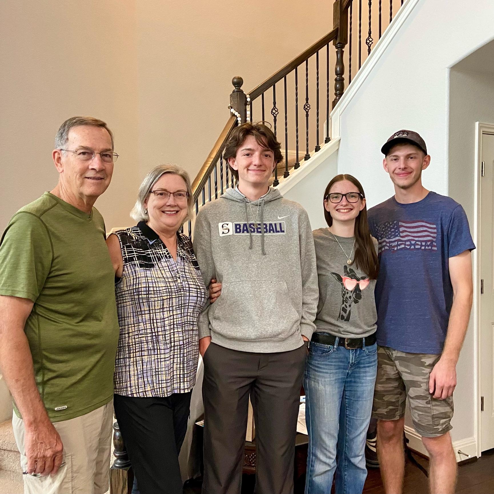 October 2023 - Us with Lauren's Noni and Papa (and Owen)!