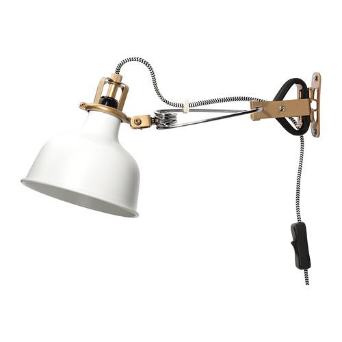 RANARP				Wall/clamp spotlight with LED bulb, off-white