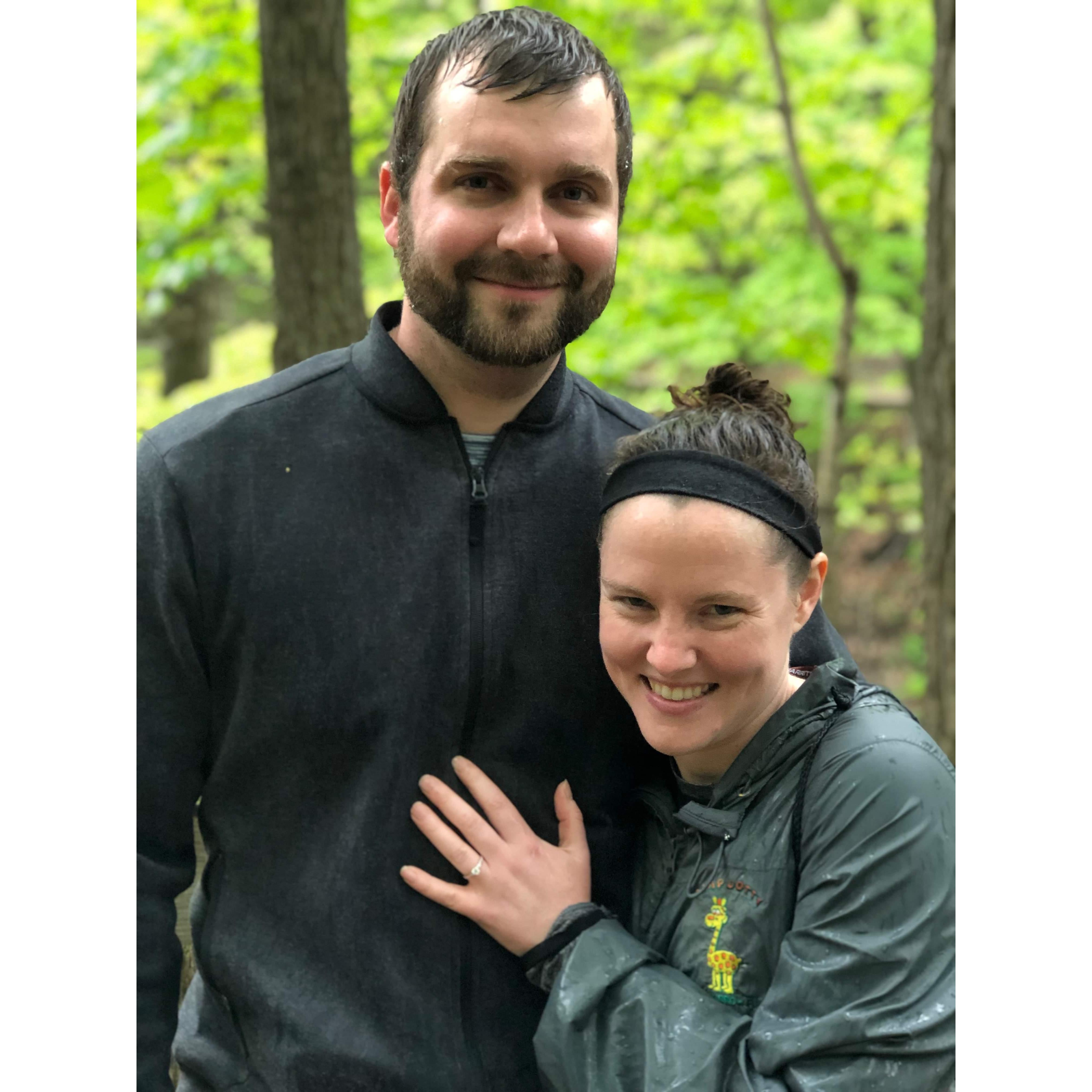 Engaged! Can you tell it was raining?