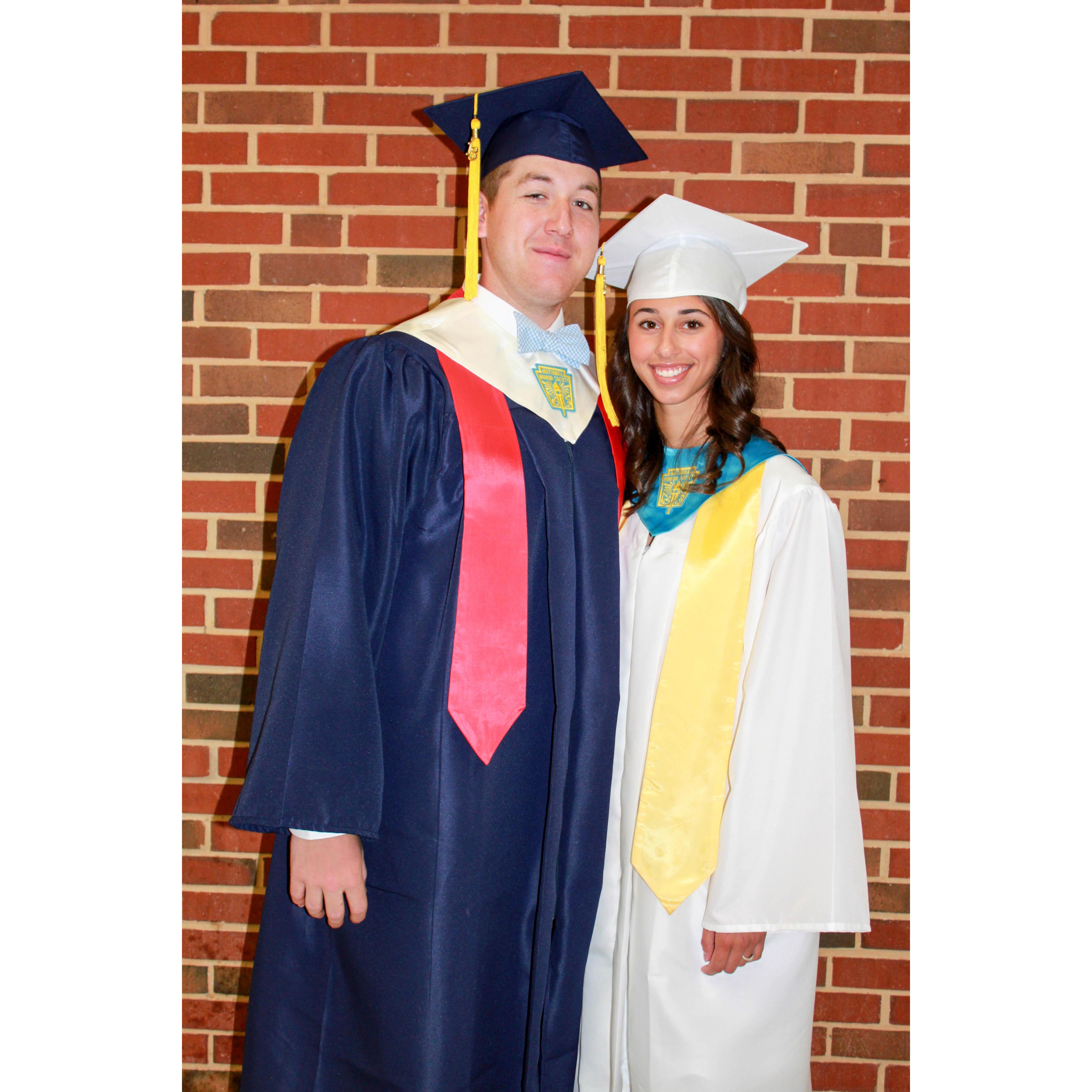 Graduating from high school. June 2013