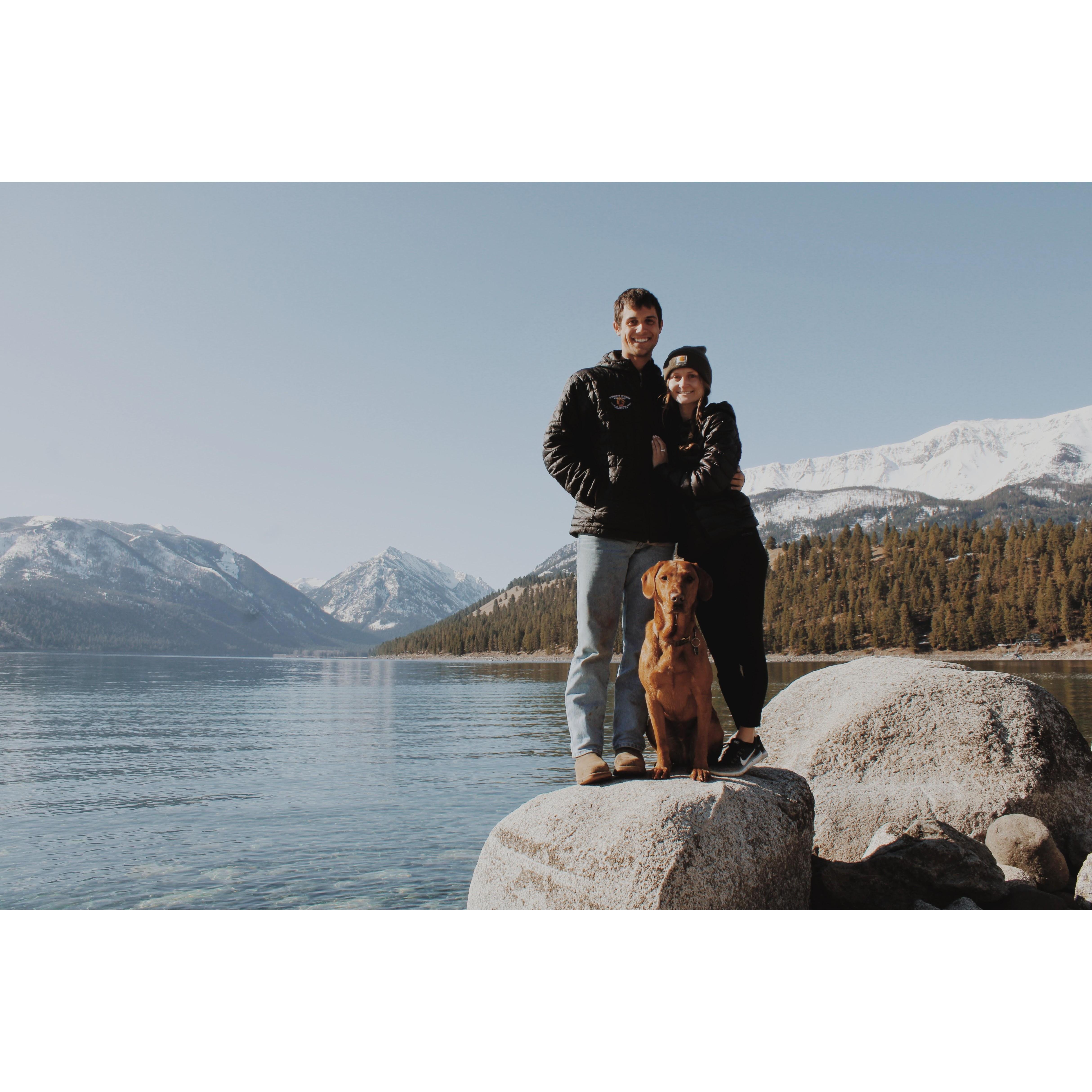 April 11, 2021 The day of our engagement at Wallowa Lake, in Joseph!