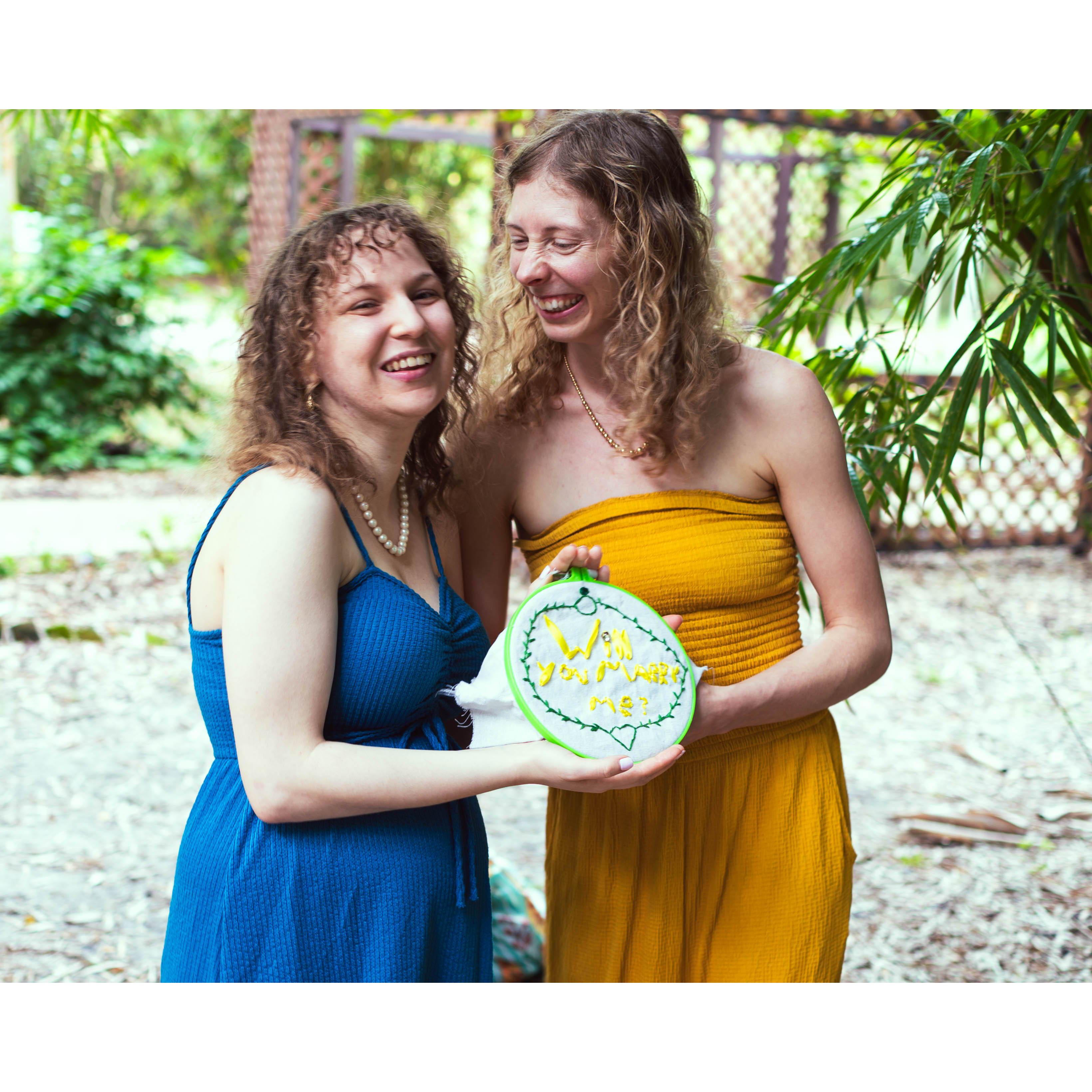 We got engaged at Kanapaha Botanical Gardens--the same place we're getting married!