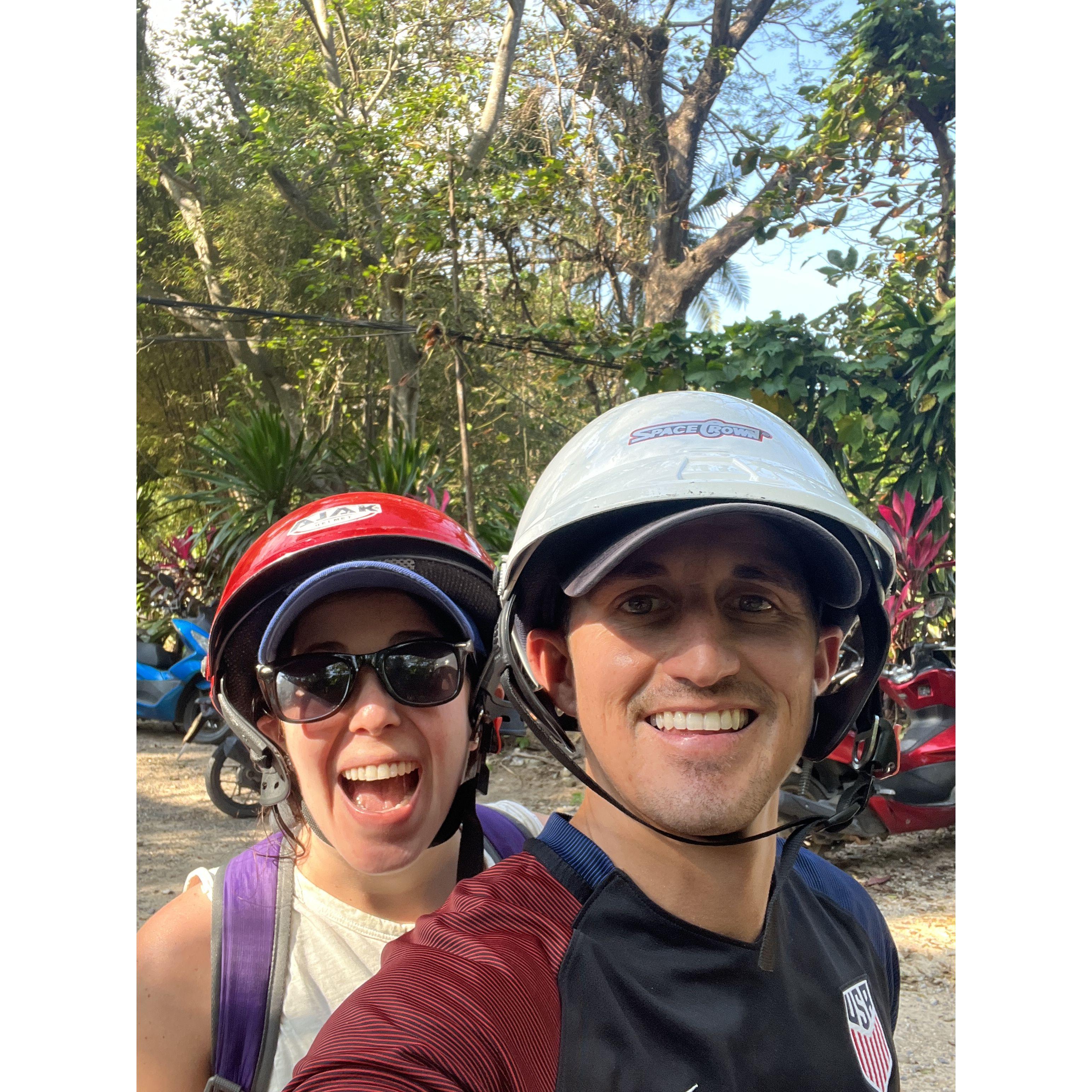 Scootin our way through Thailand (Ryan driving for safety, of course)