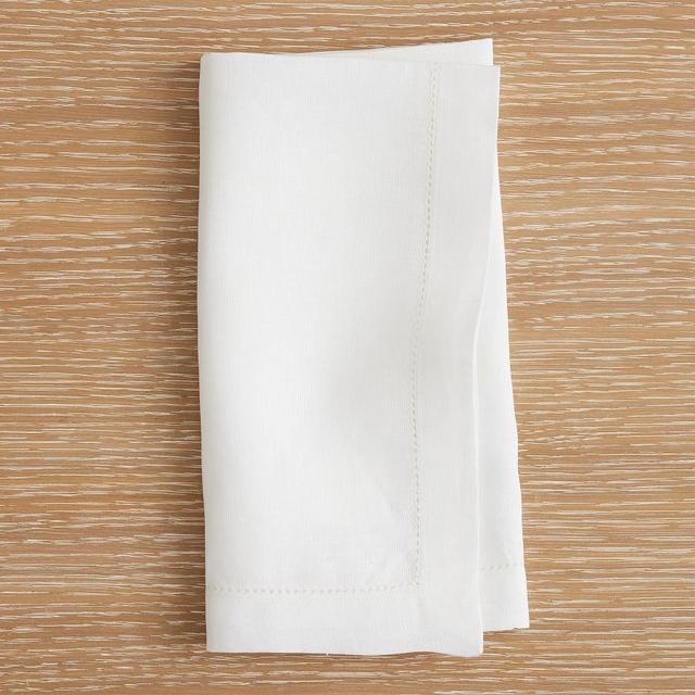 Belgian Linen Napkins, Set of 12 - White