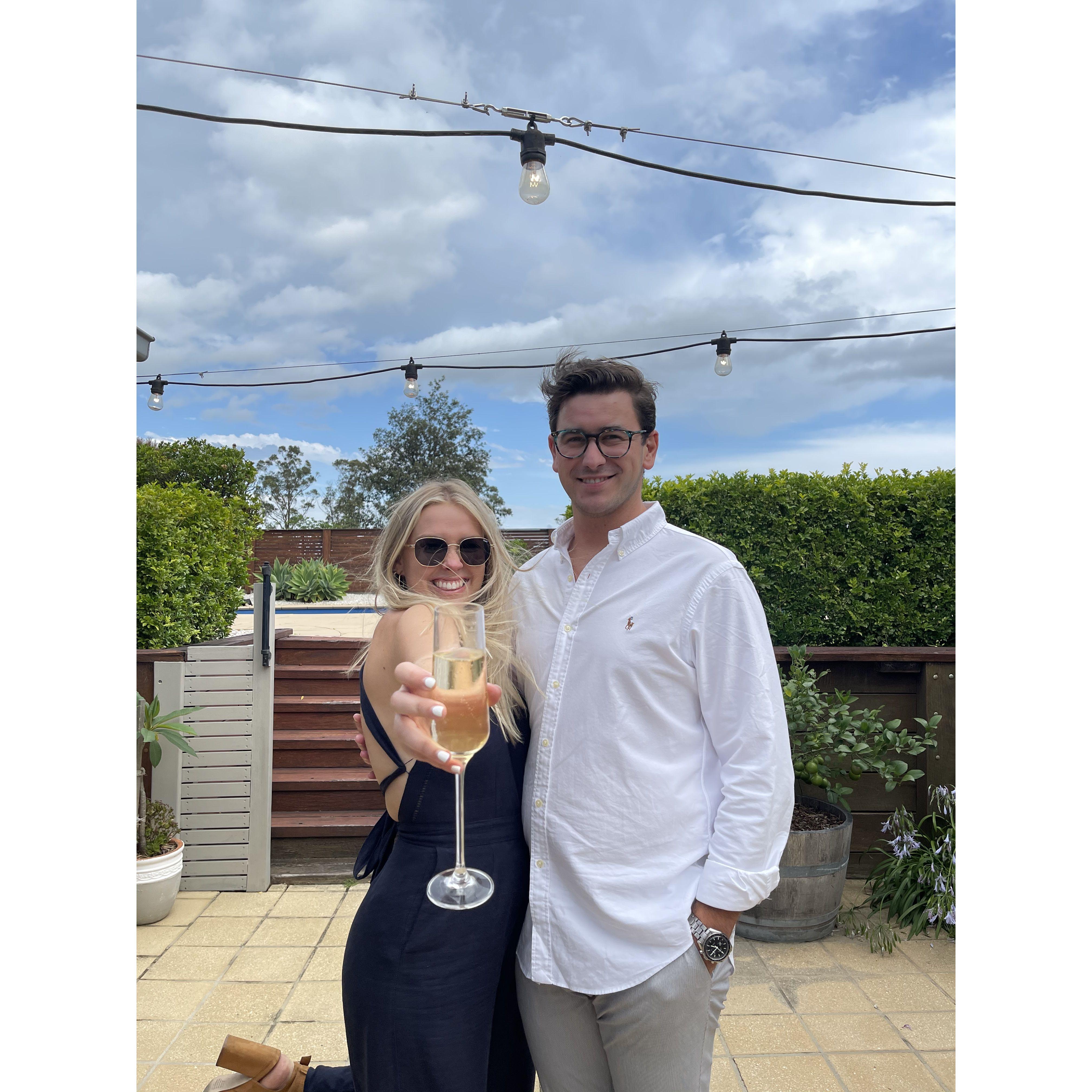 Our First Christmas Period together. Tom woke up at 3:30am on Boxing Day to get a train from Newcastle and bus from Sydney down to Kiama to be at the Hannigan's.