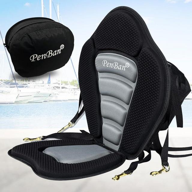 PenBan Universal Deluxe Kayak Seat Cushion with Storage Bag for Kayak,Padded Boat,SUP,Canoe,Fishing Boat,Seats with 4 Adjustable Straps