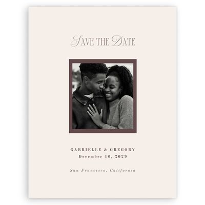 Chocolate, Brown Wedding Digital Save the Date - Summit Photo
