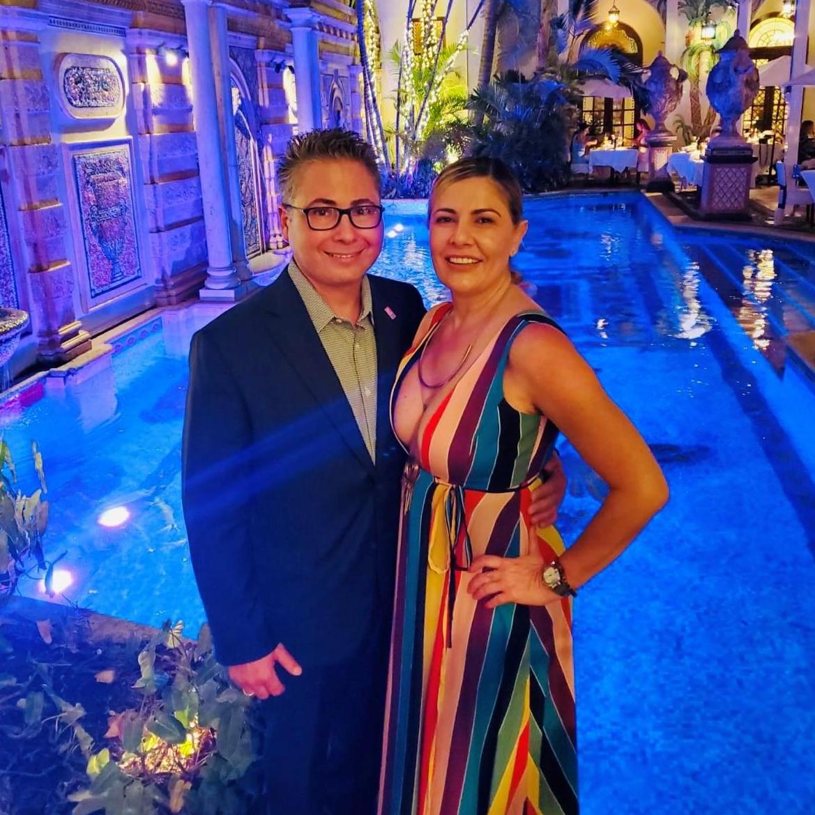 Our first time at the Versace Mansion together for dinner at Gianni's Restaurant.