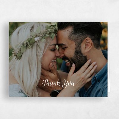 White Wedding Thank You - Atchison Portrait