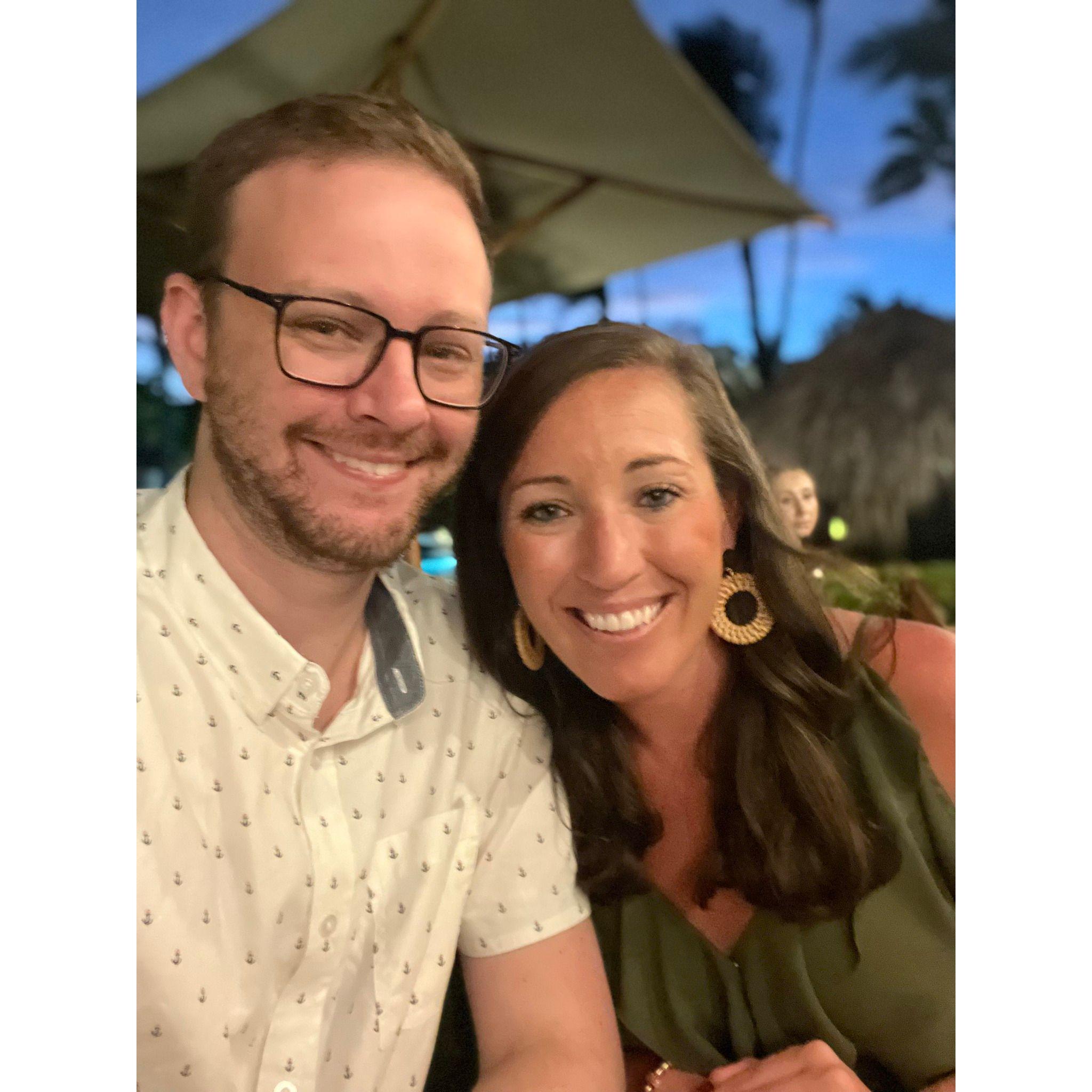Our first dinner as an engaged couple!