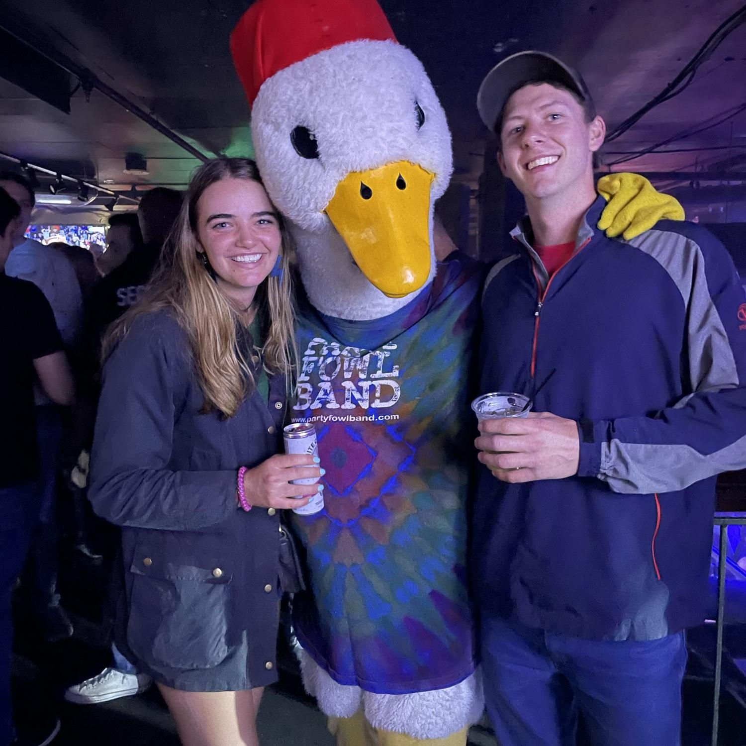 Fun night in Arlington, Virginia- the cover band’s mascot