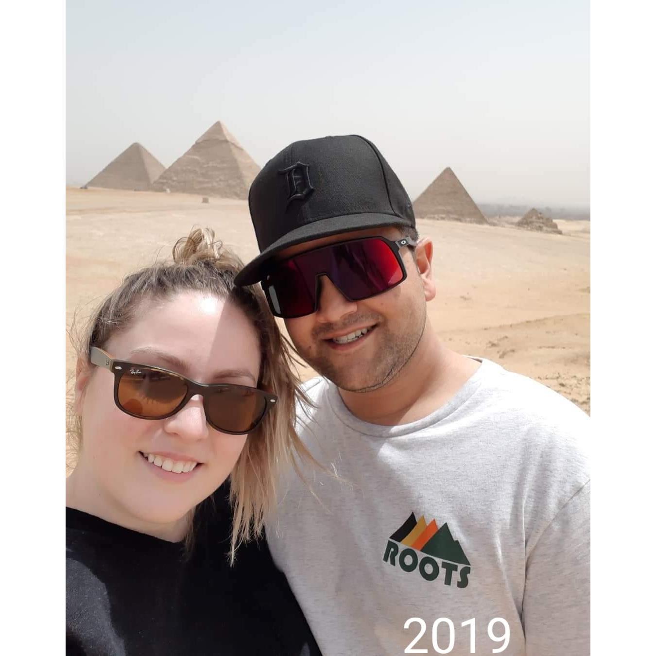 Visiting the pyramids in Egypt!