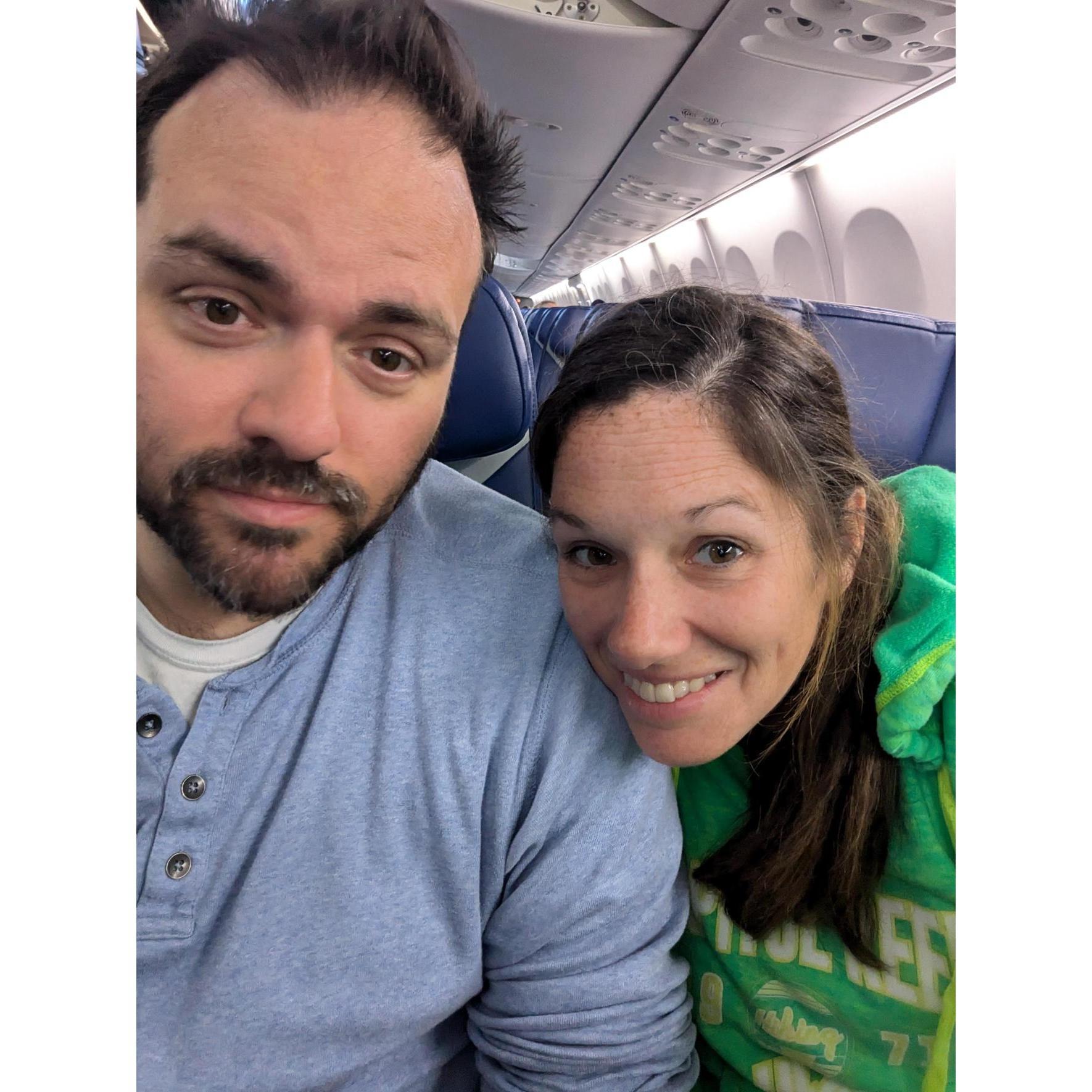 Flying somewhere