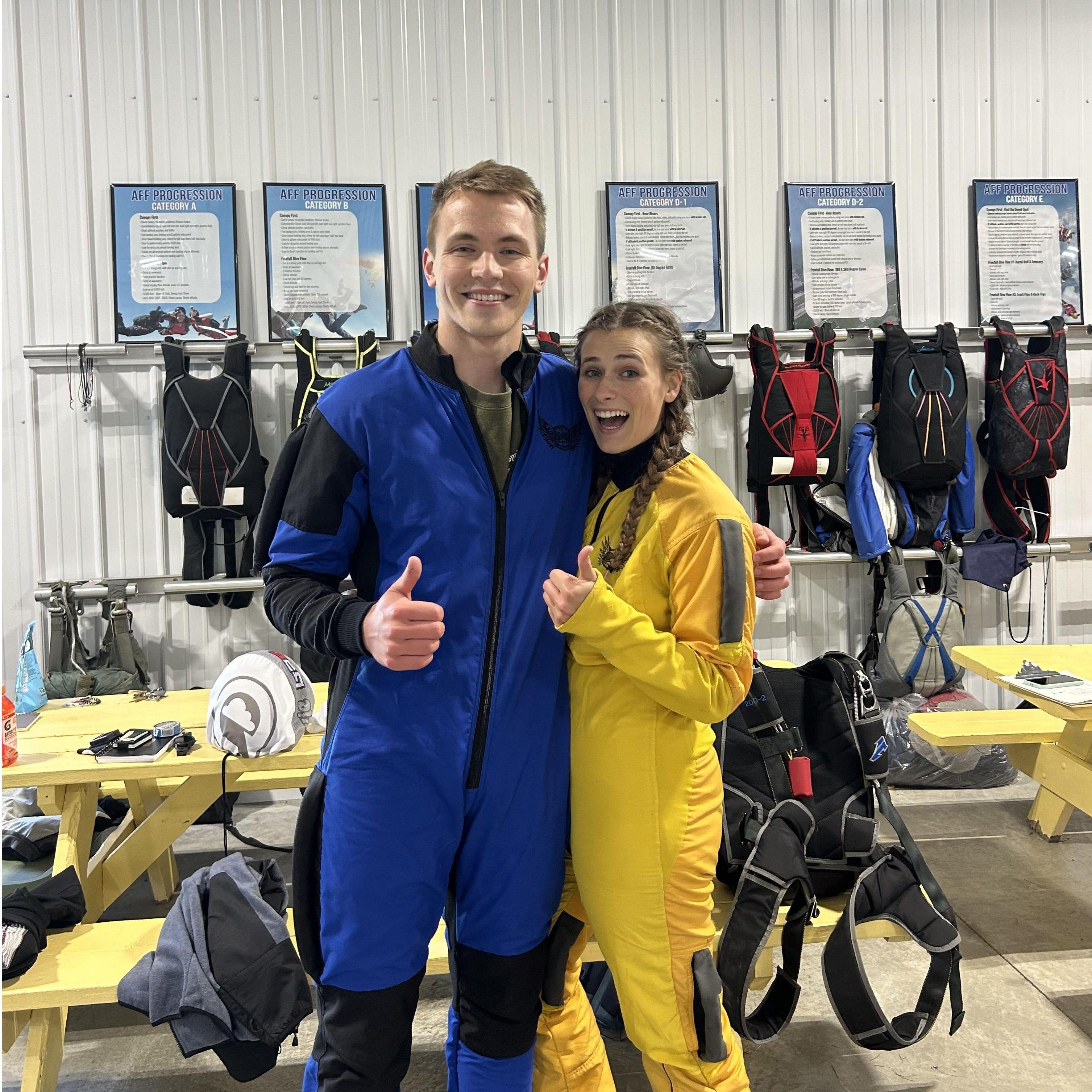 Took a skydiving course through OSU together!