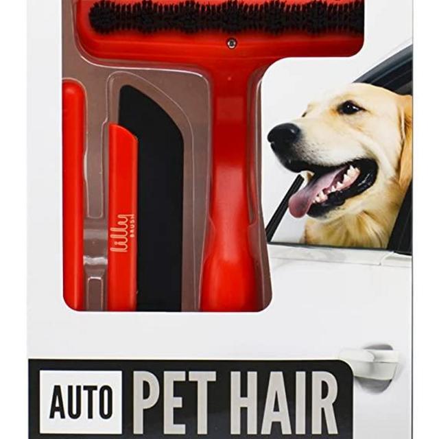 Lilly Brush Auto Pet Hair Detailer-(for Short, Straight, WIRY Hair That embeds Itself into car Carpets)