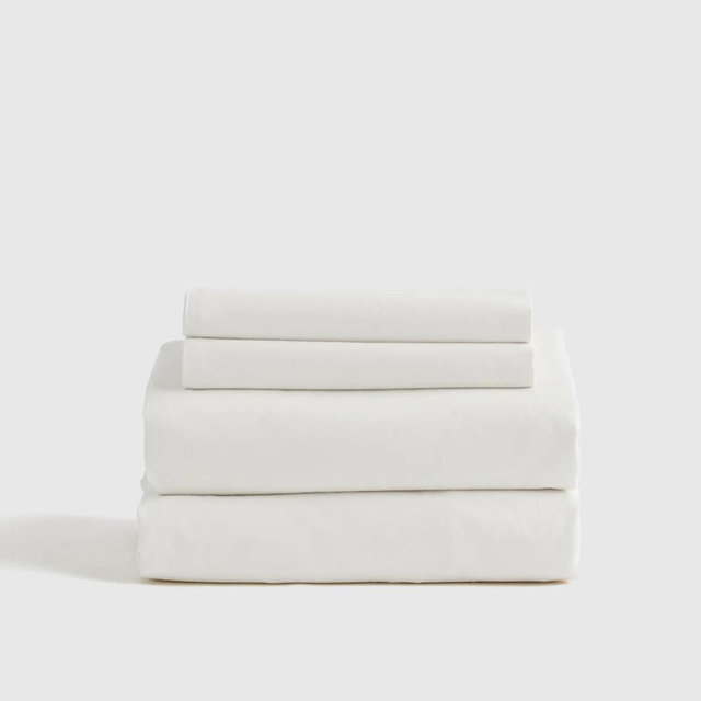 Organic Brushed Cotton Sheet Set - White, King