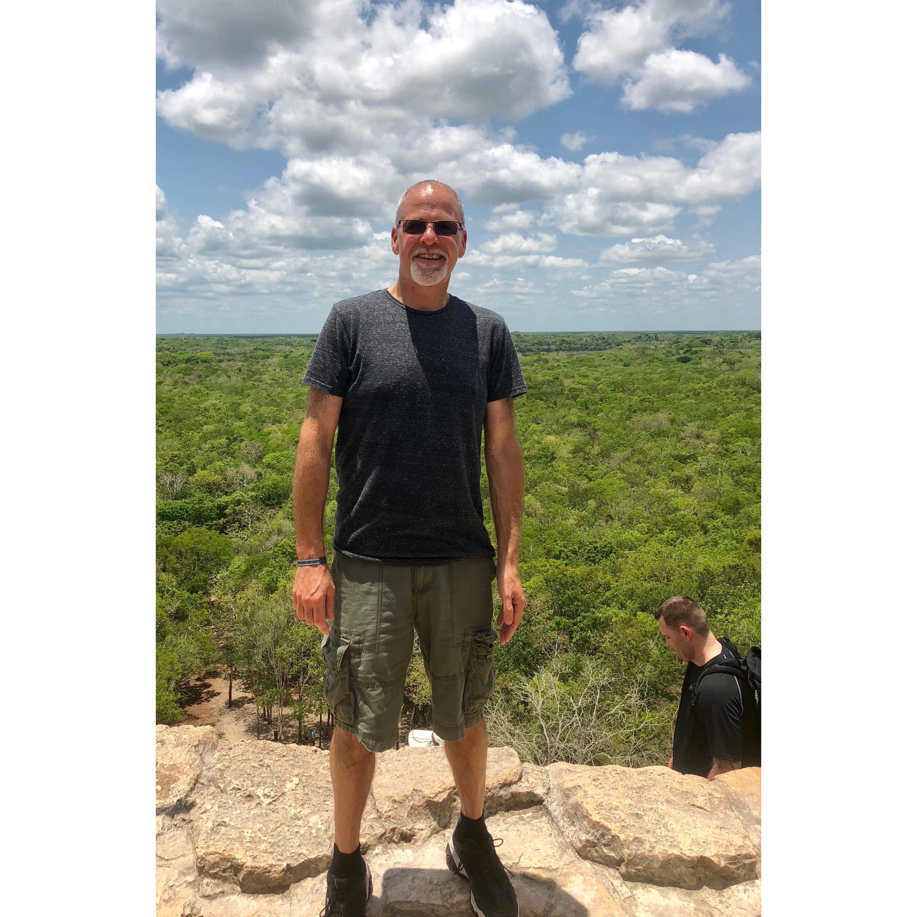 I climbed the 137 steps of the Coba Pyramid.... I was above the canopy of the jungle.....