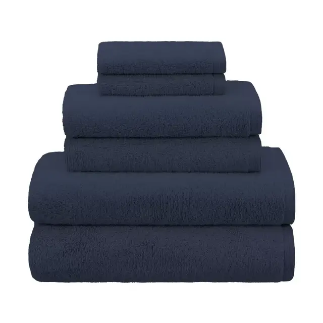 Haven™ 6-Piece Organic Cotton Terry Bath Towel Set in Mood Indigo