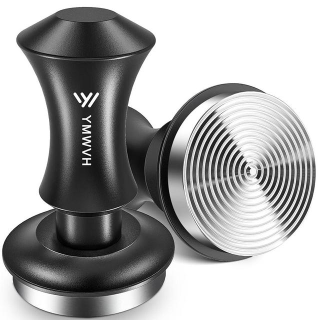 51mm Espresso Tamper, Premium Barista Espresso Coffee Tamper Dual Calibrated Spring Loaded With 100% Stainless Steel Ripple Base, Constant 30lb, Compatible with Delonghi Espresso Coffee Machine