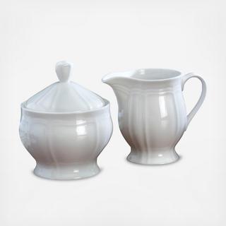 Antique White Sugar & Creamer Set