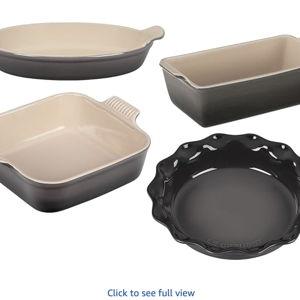 Le Creuset Stoneware 4 PC Heritage Bakeware Set, Oyster