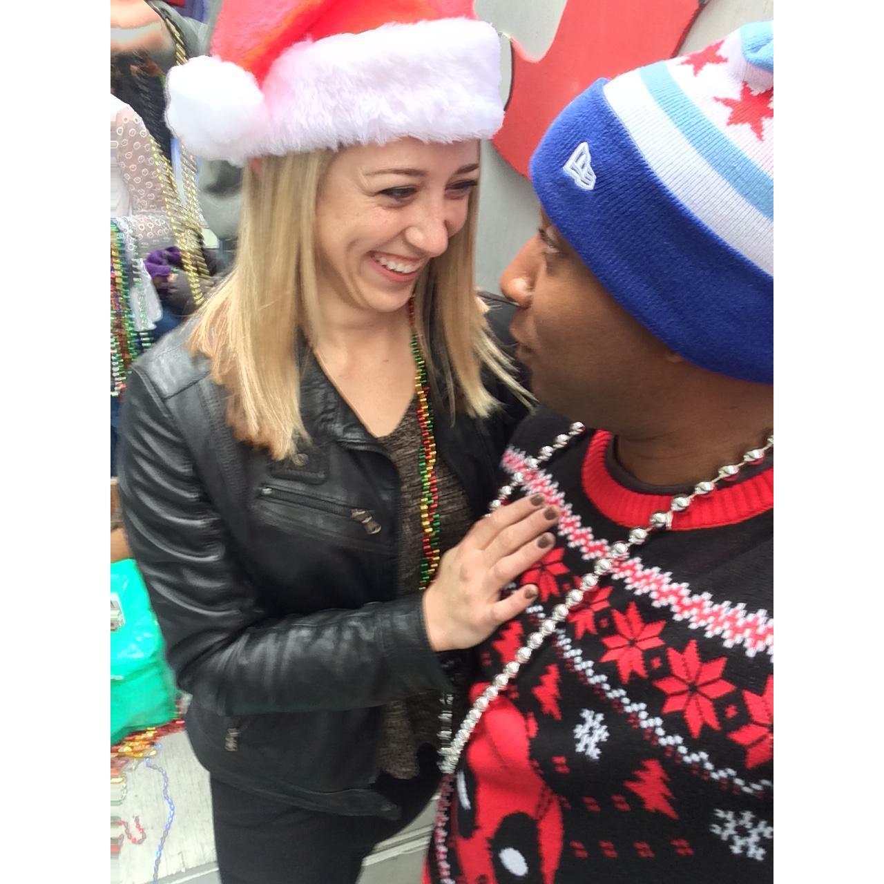 We love our Mardi Gras parades, but we also love riding in the Krewe of Jingle Christmas Parade.