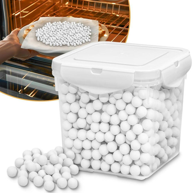 MOBYKE Pie Weights for Blind Baking, 2.2 LB Ceramic Pie Weights Blind Baking Beads Pie Weights for Baking Crust Reusable Natural Ceramic Stoneware with Storage Box