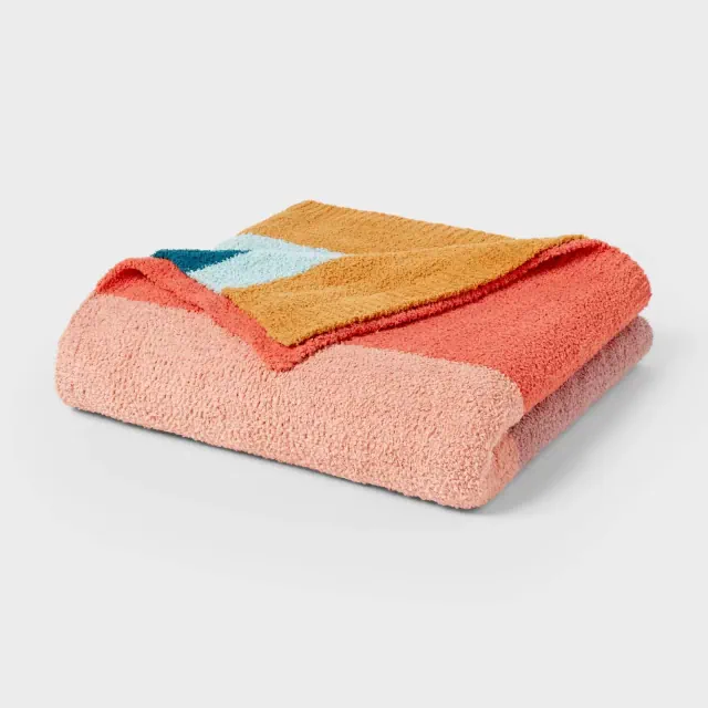 King Cozy Chenille Bed Blanket Bold Striped - Threshold™