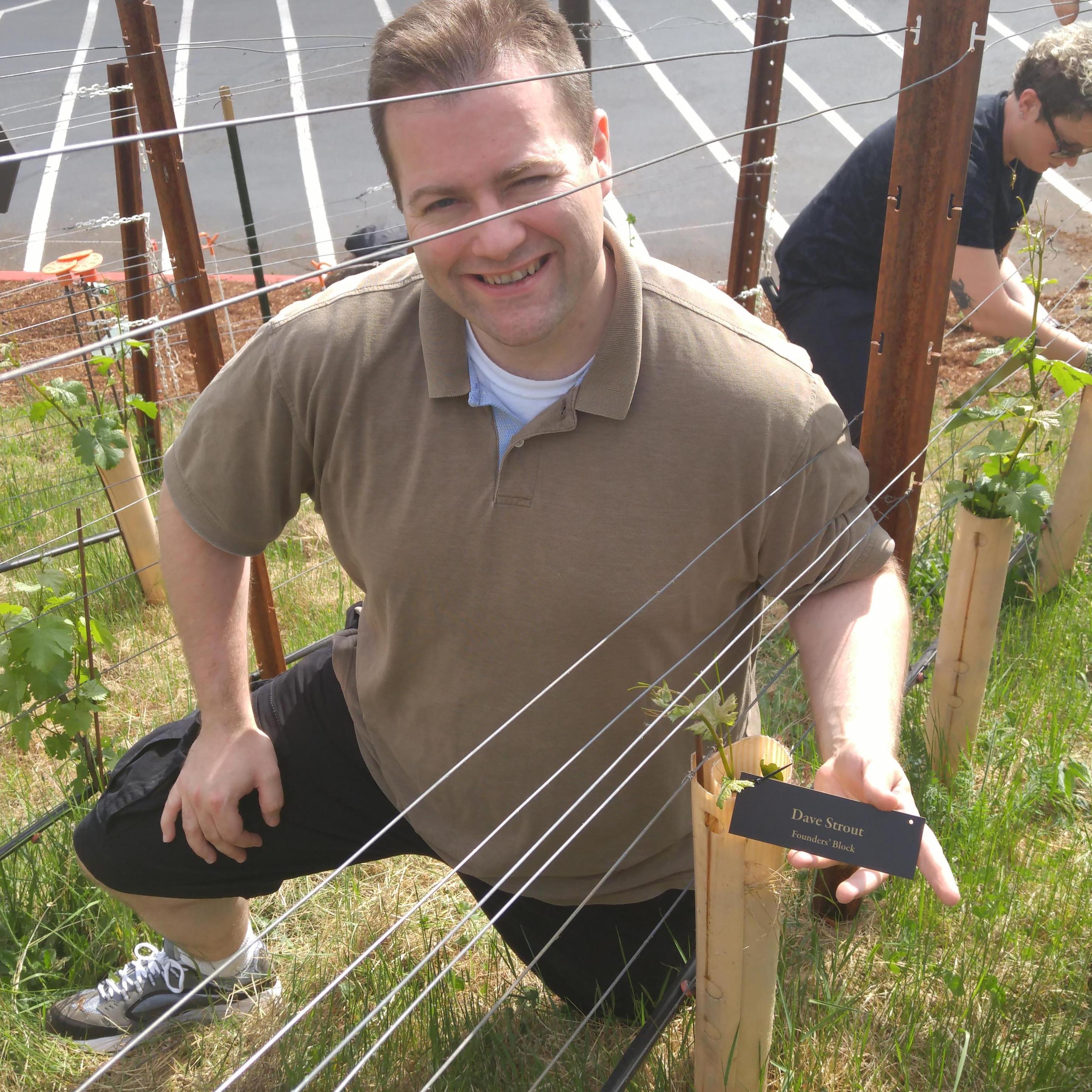 David has one of the Founder's Block vines at Willamette Valley Vineyards named after him!