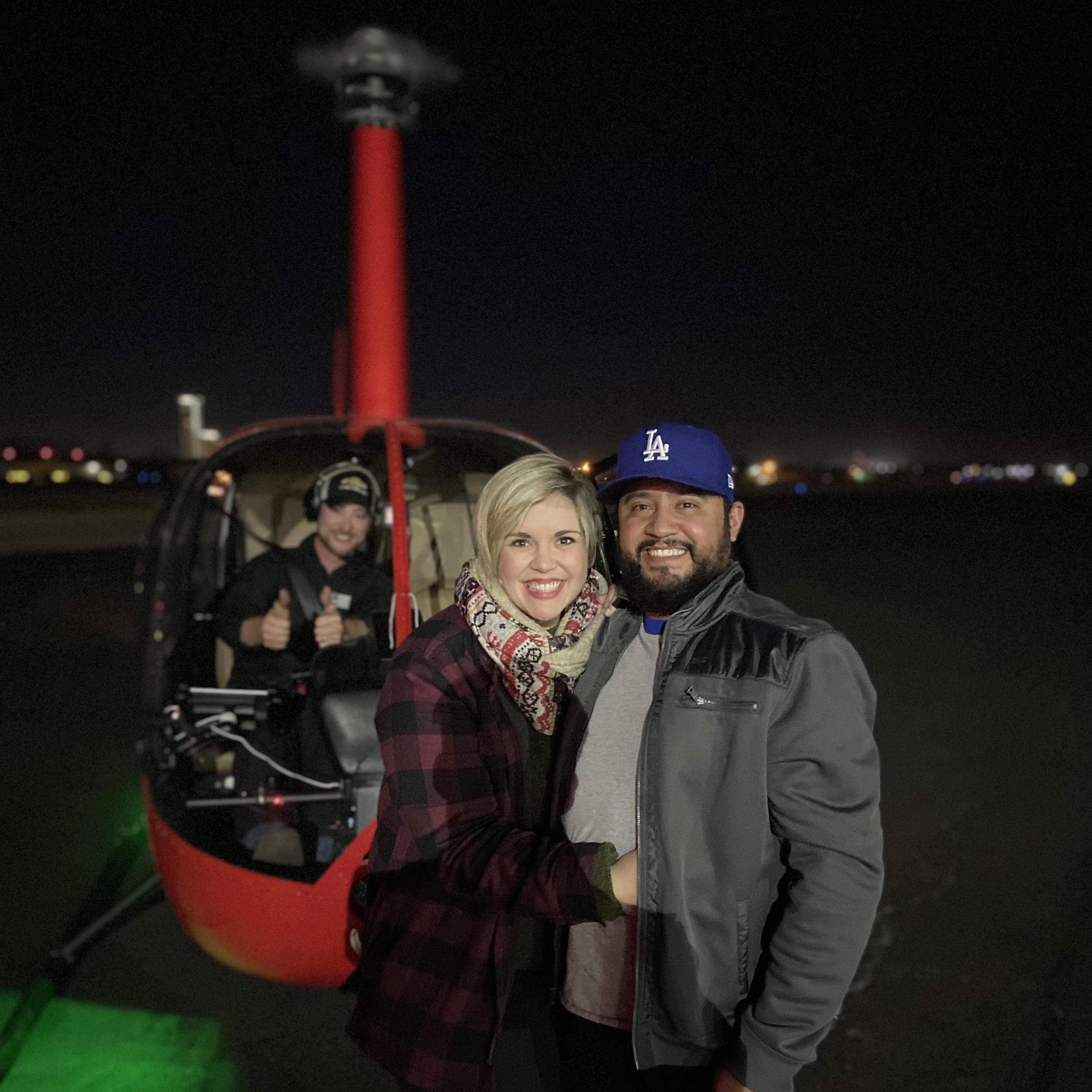 That one time Sal super surprised me and took me on a Christmas Light Tour in a HELICOPTER!