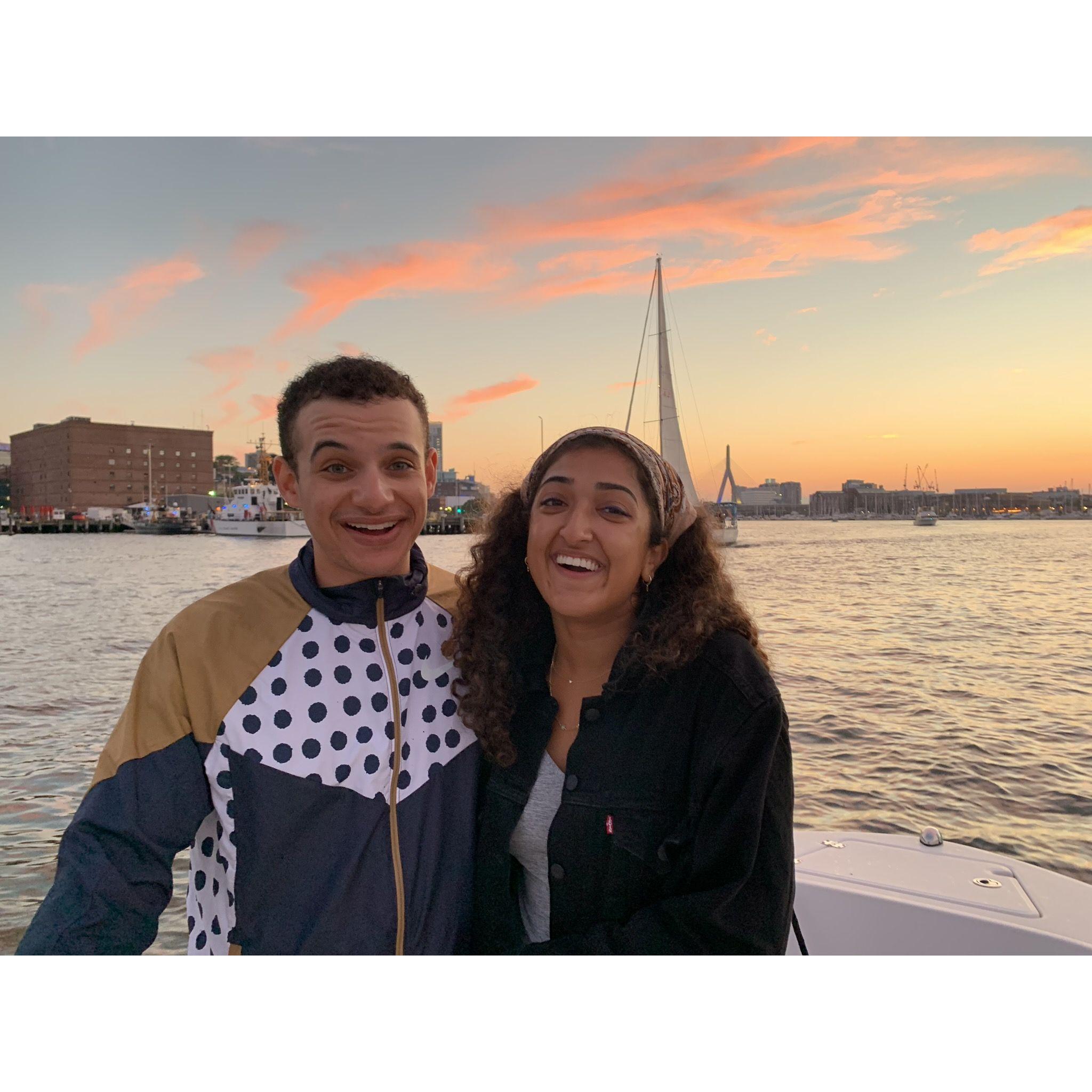 Sehyr interned in Boston and spent tons of time with Adin and his family on the boat in Boston Harbor!
