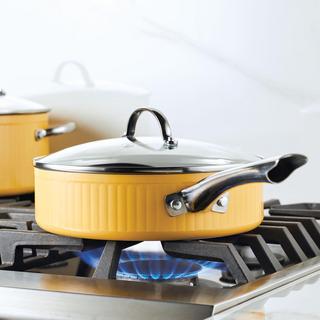 Style Nonstick Cookware Saute Pan with Lid