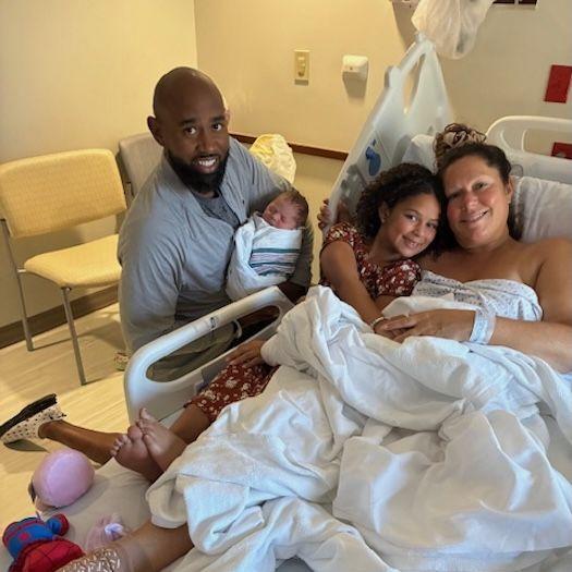 First picture of a family of four