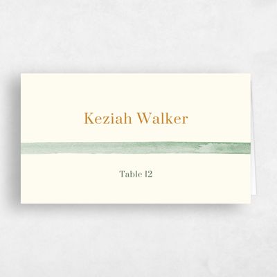 Celadon Green Wedding Place Card - Harbor