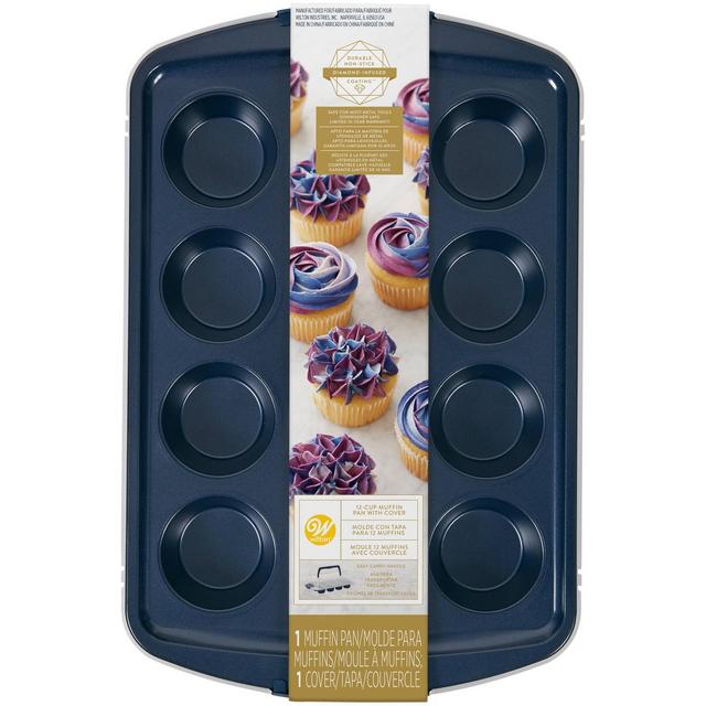 Diamond-Infused Non-Stick Navy Blue Round Baking Pan, 9-inch - Wilton