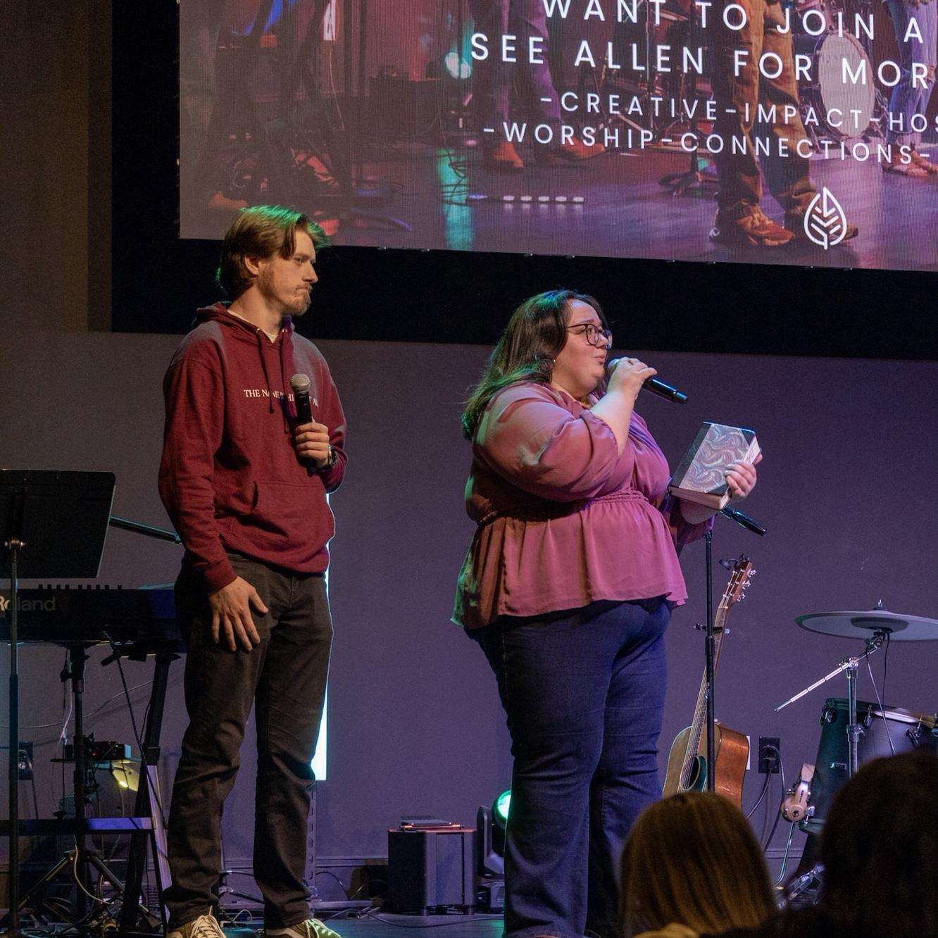 Here we are hosting together at our Young Adult ministry. This was special because it was the night we announced our bible studies for young professionals. We want to help people know Jesus.