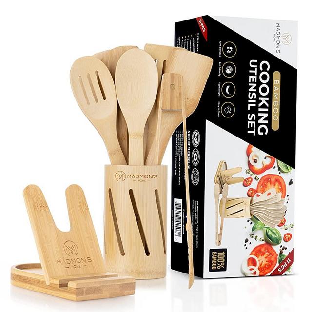 Randalfy Kitchen Knife Set with Block, 7 Pieces Chef Knife Set with Knives,  Scissor, Block for Meat/Vegetables/Fruits Chopping, Slicing