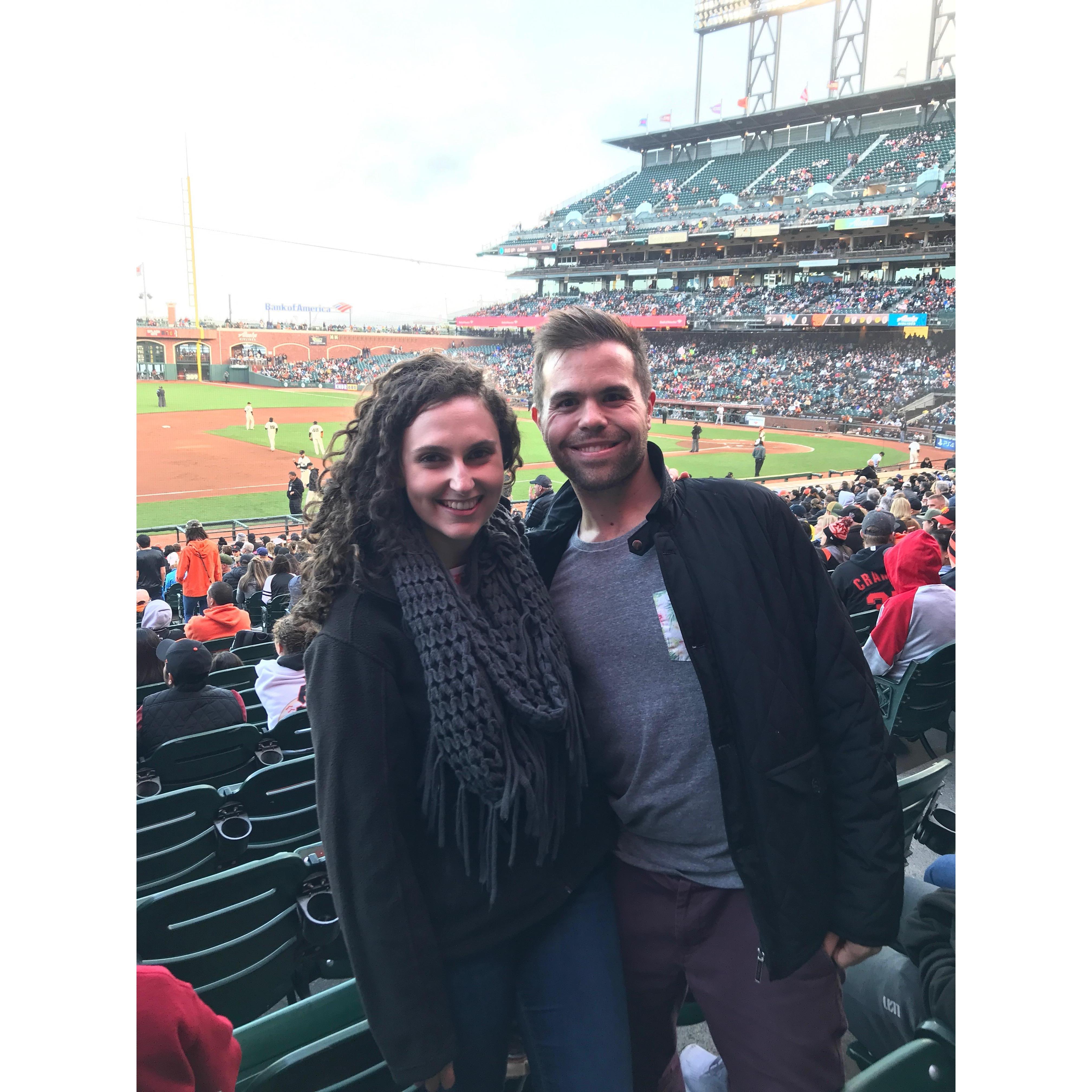 First Giants game in San Francisco