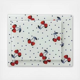 Vintage Cherry Dot 2-Piece Prep Board Set