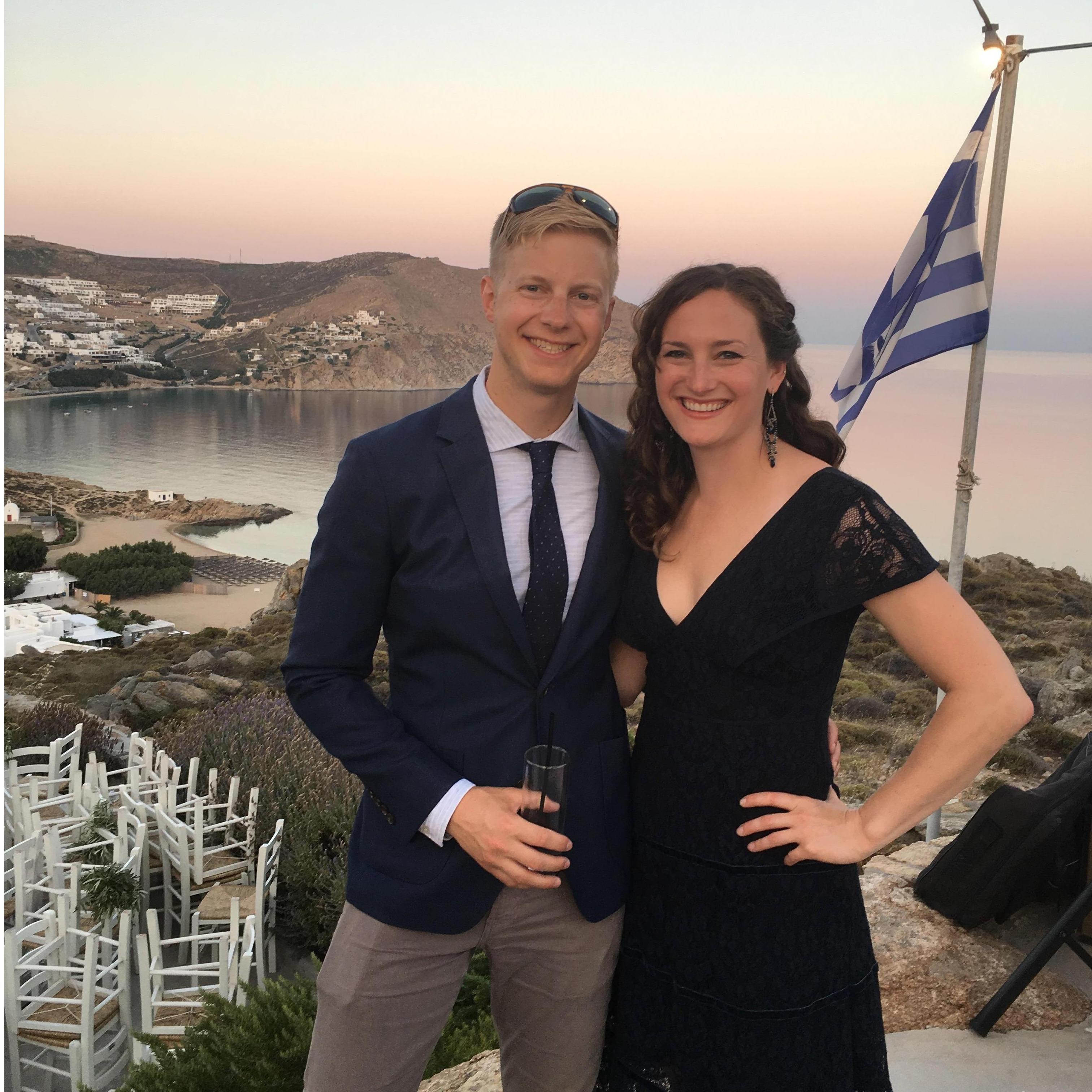 When in Greece for your best friend's wedding, you stay up til sunrise.