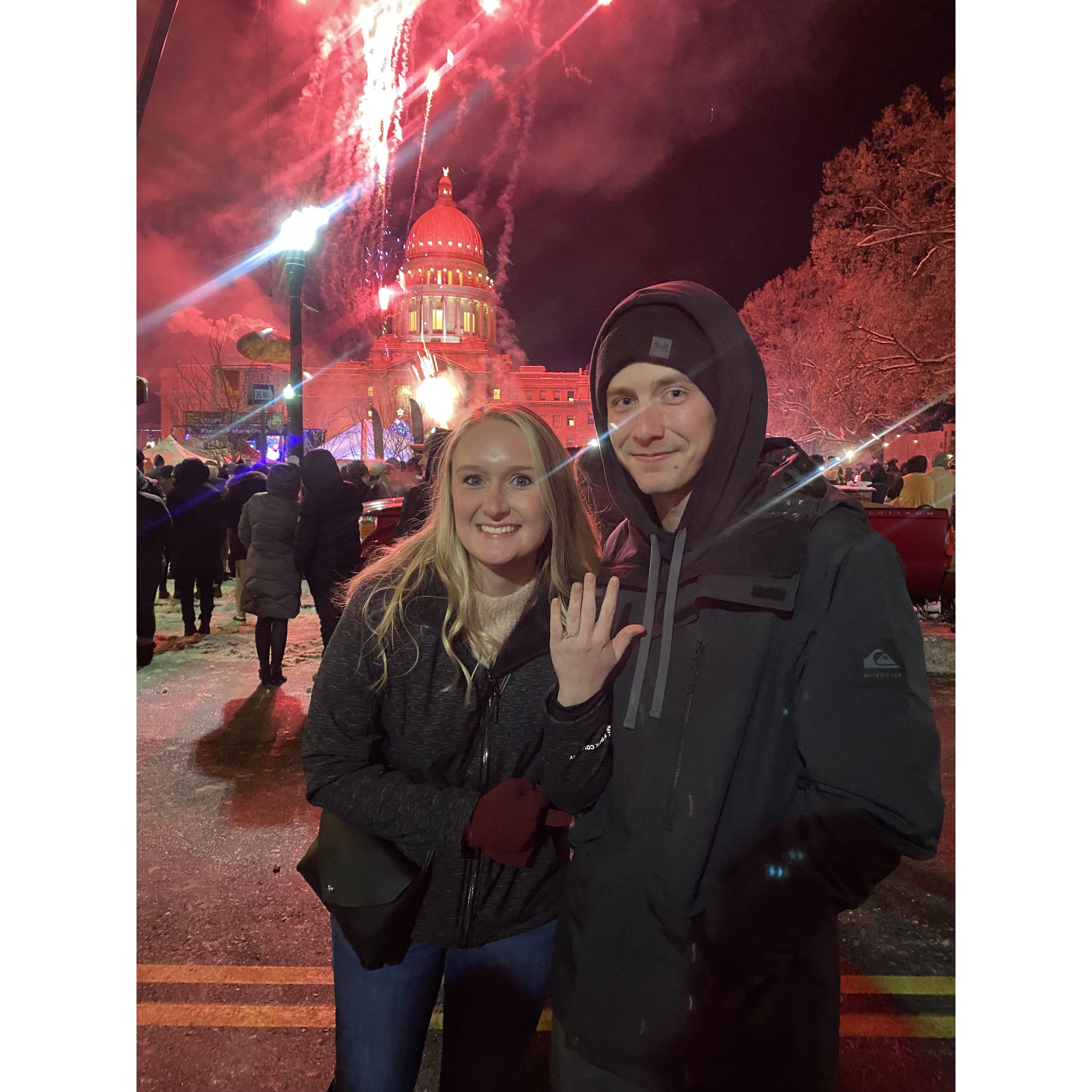 John proposed! January 1, 2022