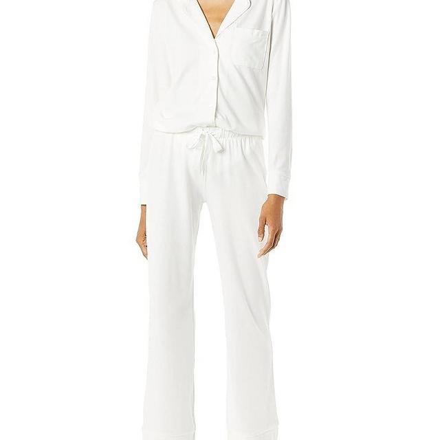 Amazon Essentials Women's Cotton Modal Long-Sleeve Shirt and Full-Length Bottom Pajama Set (Available in Plus Size)